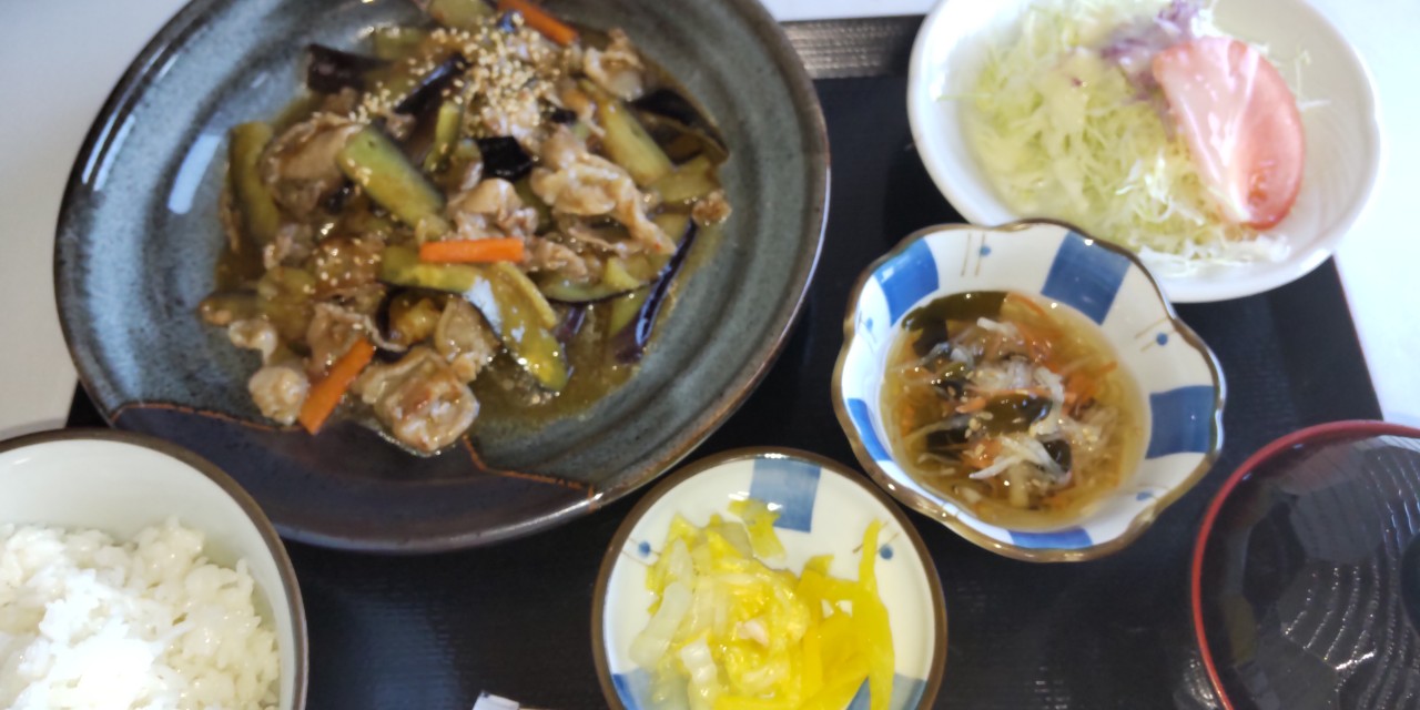 豚、茄子中華炒め